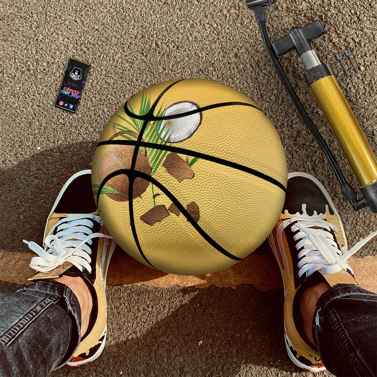 3D Coconut Print Basketball - Image 3