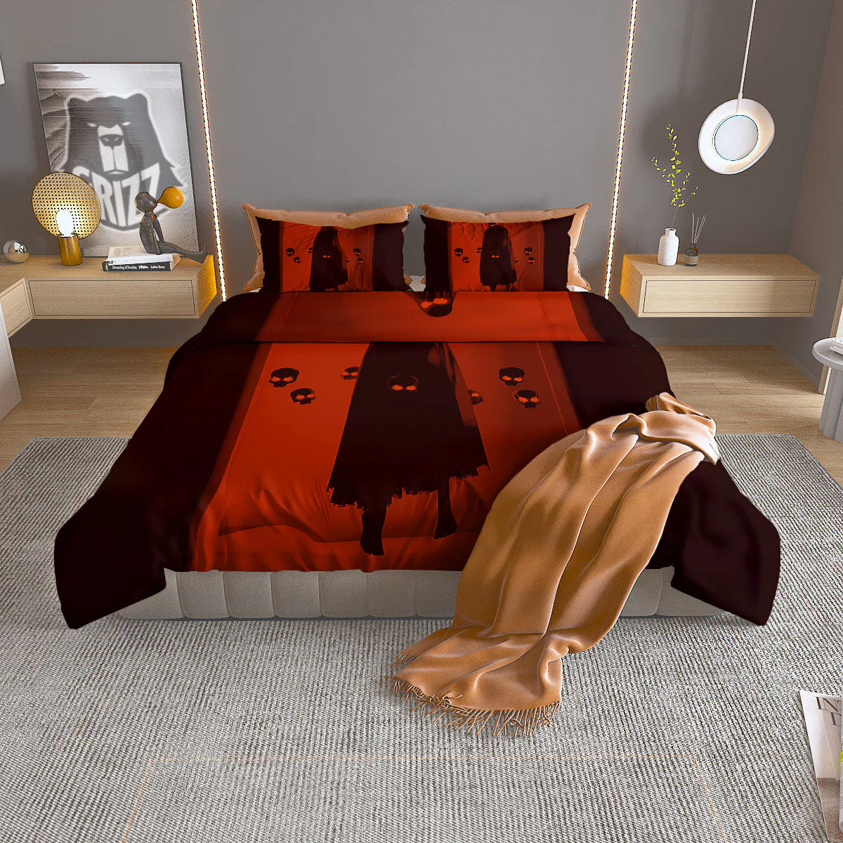 3D Ghost In The Darkness Print Duvet Cover Bedding Set