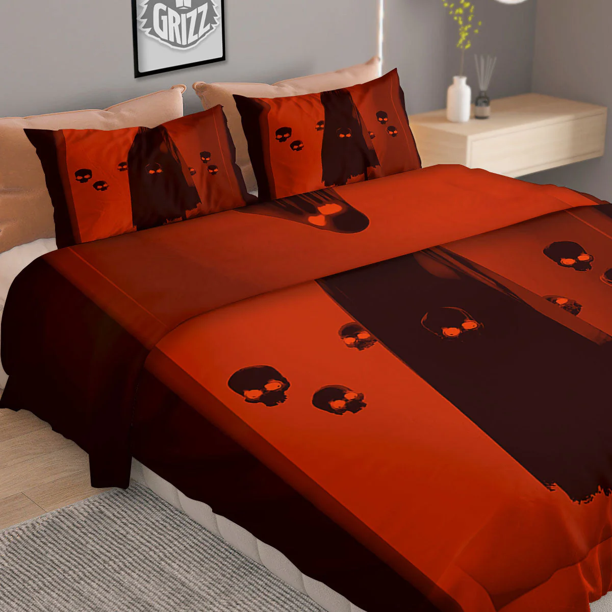 3D Ghost In The Darkness Print Duvet Cover Bedding Set - Image 2
