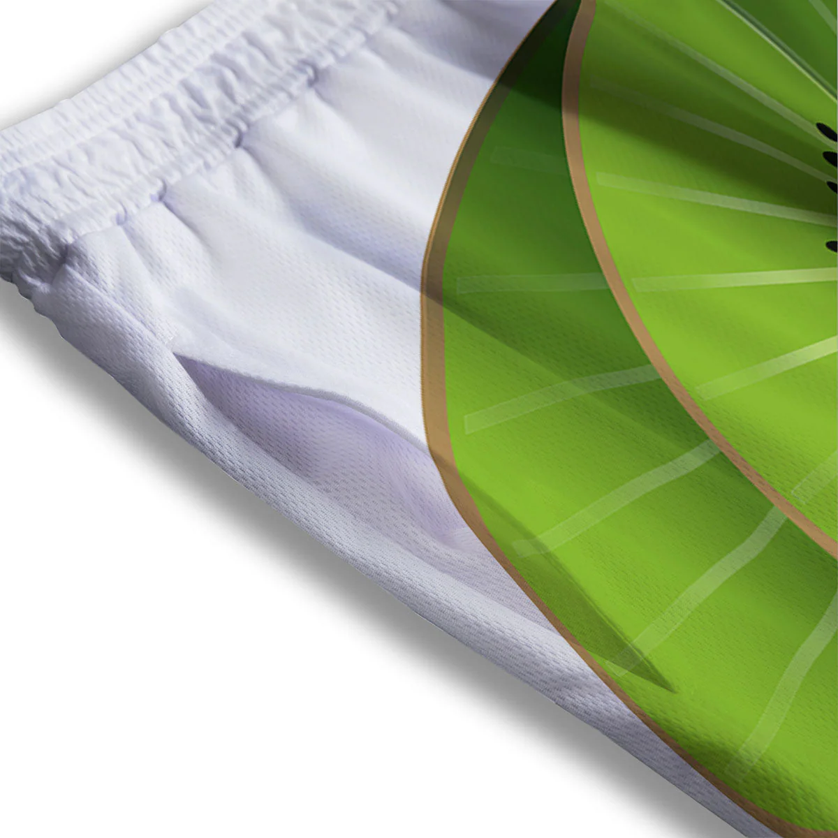 3D Kiwi Print Mesh Shorts - Image 3
