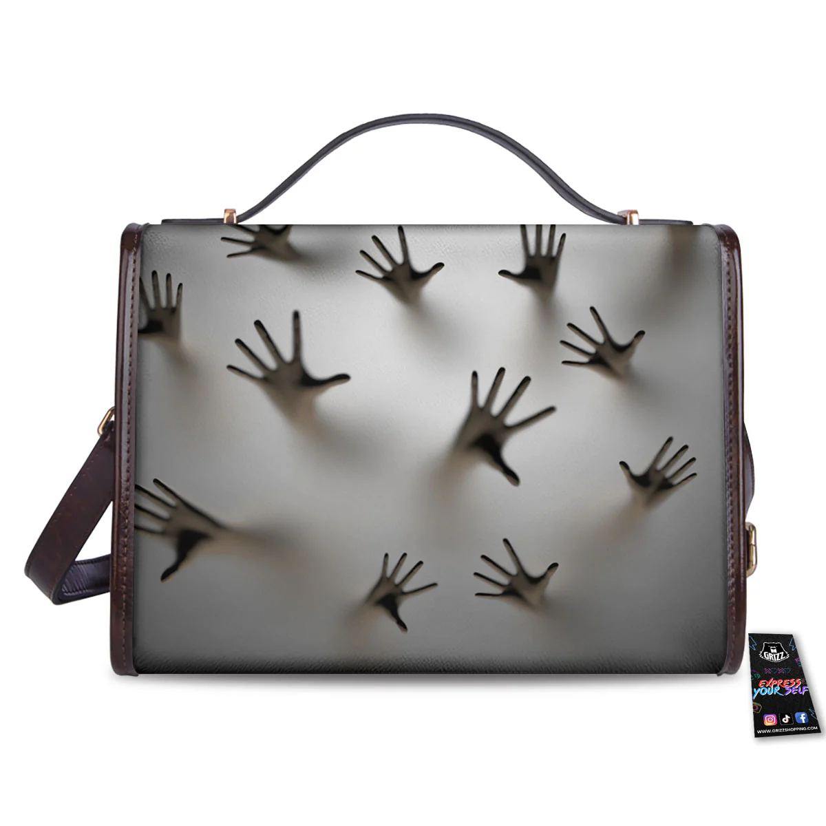3D Scary Ghost Print Women's Satchel Bag - Image 2