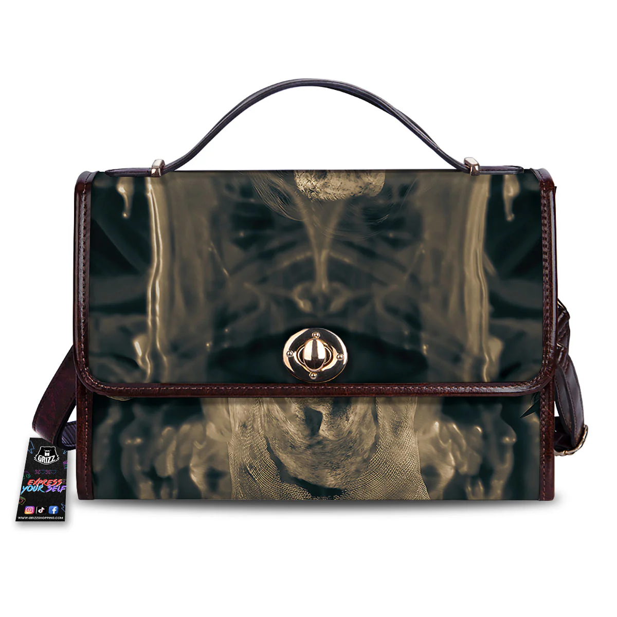 3D Screaming Ghost Horror Print Women's Satchel Bag