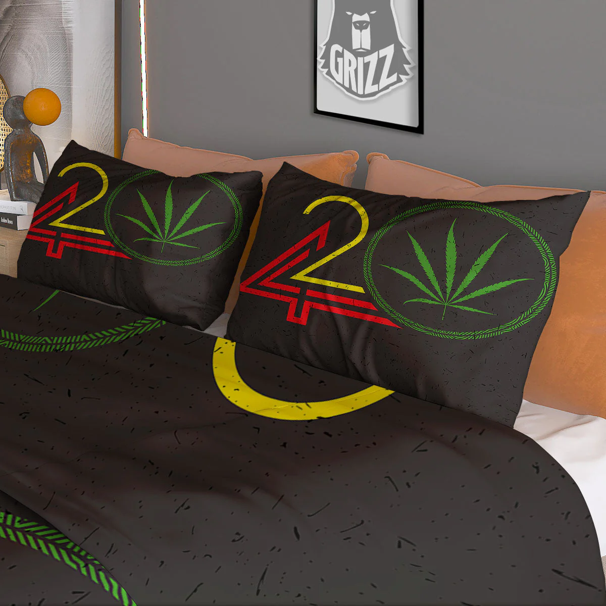 420 Rasta Print Duvet Cover Bedding Set - Image 3