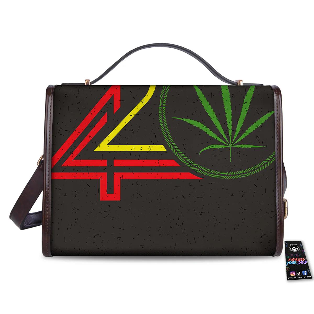 420 Rasta Print Women's Satchel Bag - Image 2