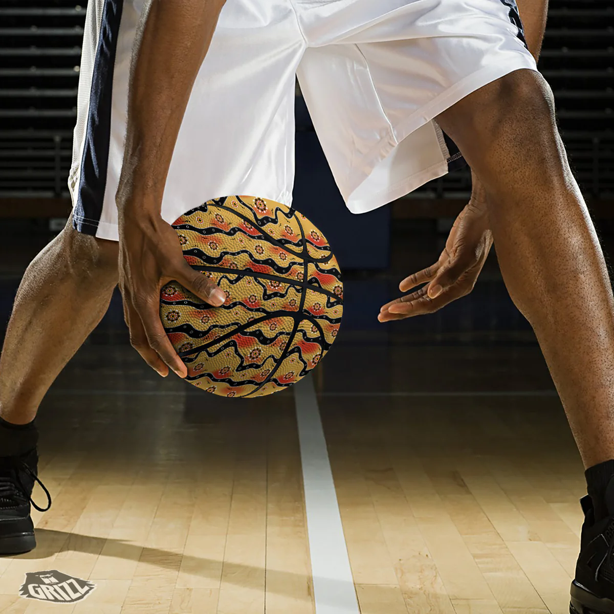 Aboriginal Australian Print Pattern Basketball - Image 3