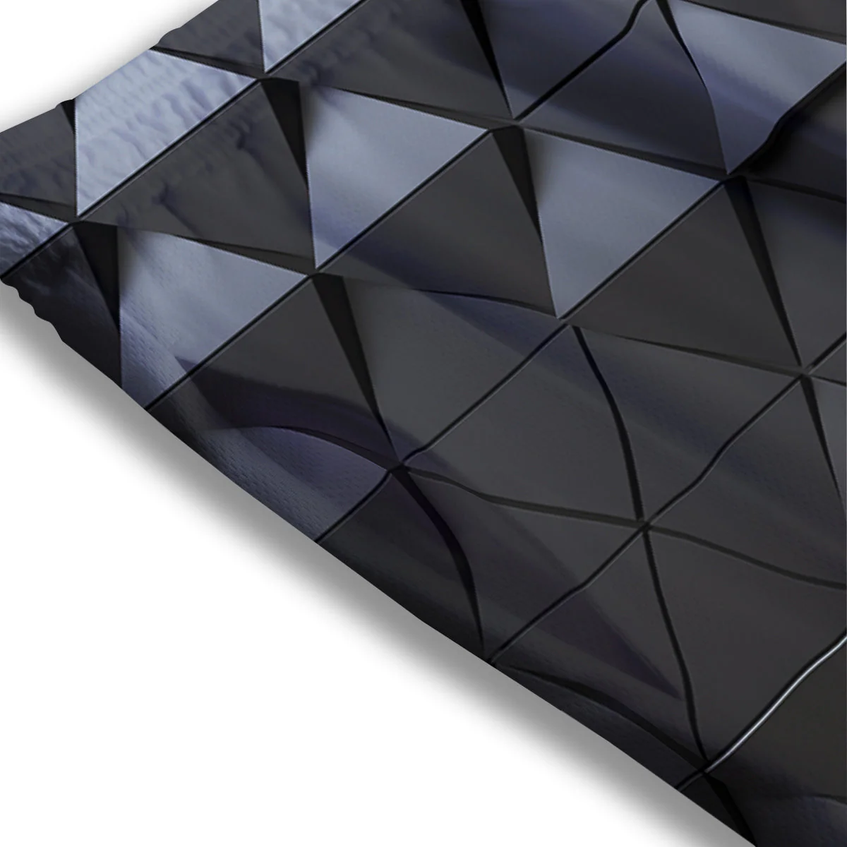 Abstract 3D Geometric Triangle Print Mesh Shorts - Image 3