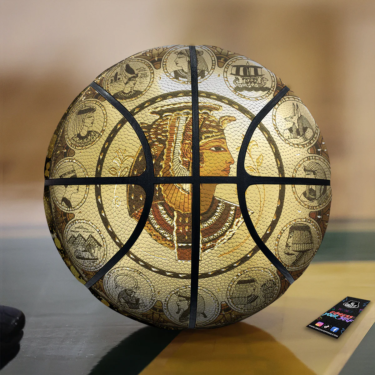 Abstract Cleopatra Print Basketball