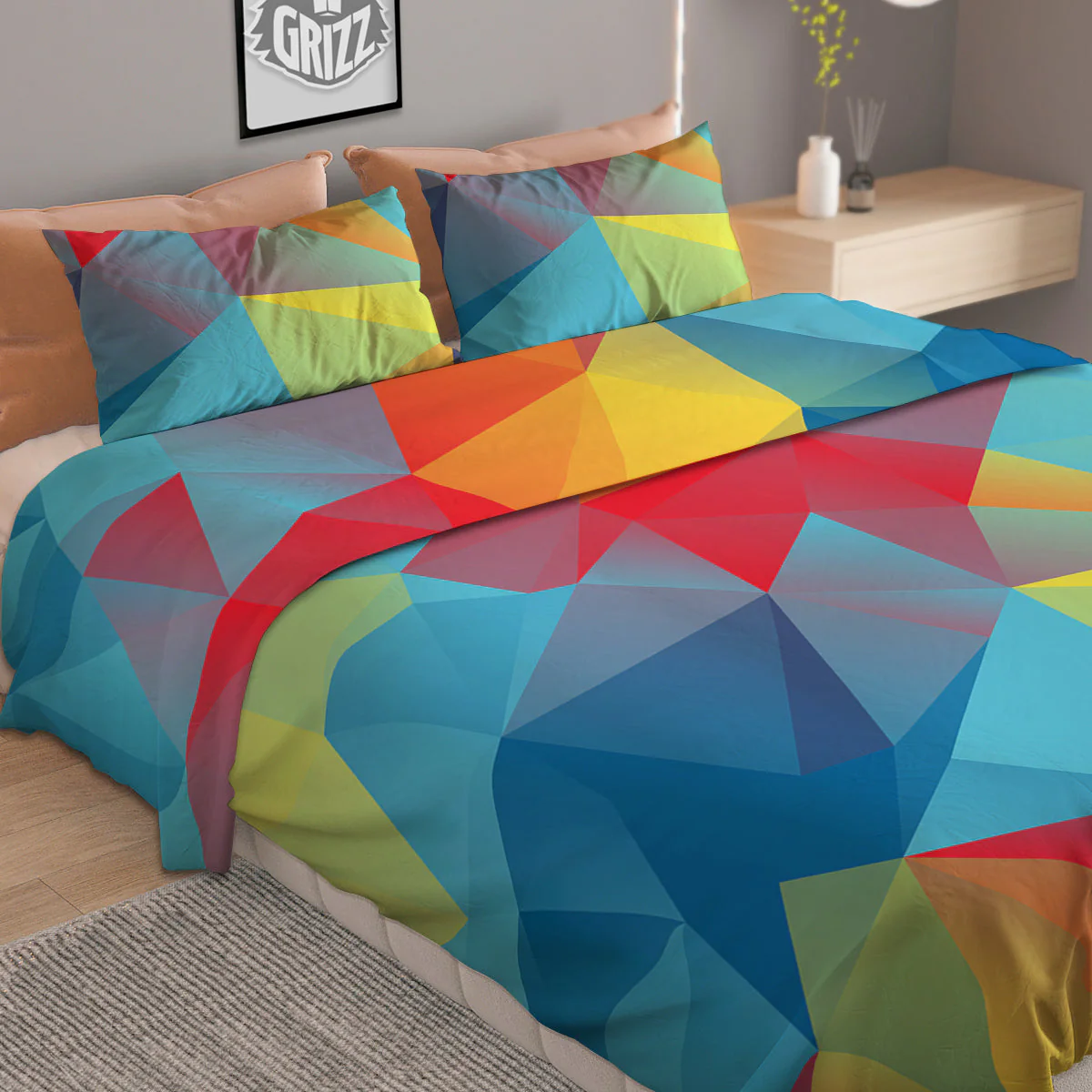 Abstract Colorful Autism Awareness Print Duvet Cover Bedding Set - Image 2