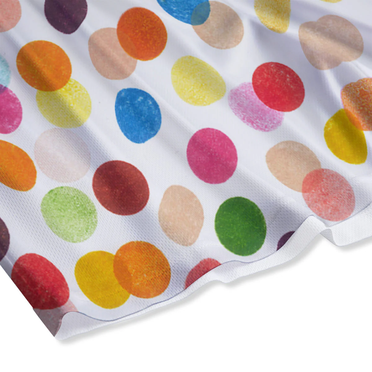 Abstract Colorful Polka Dots Print Pattern Mesh Shorts - Image 4