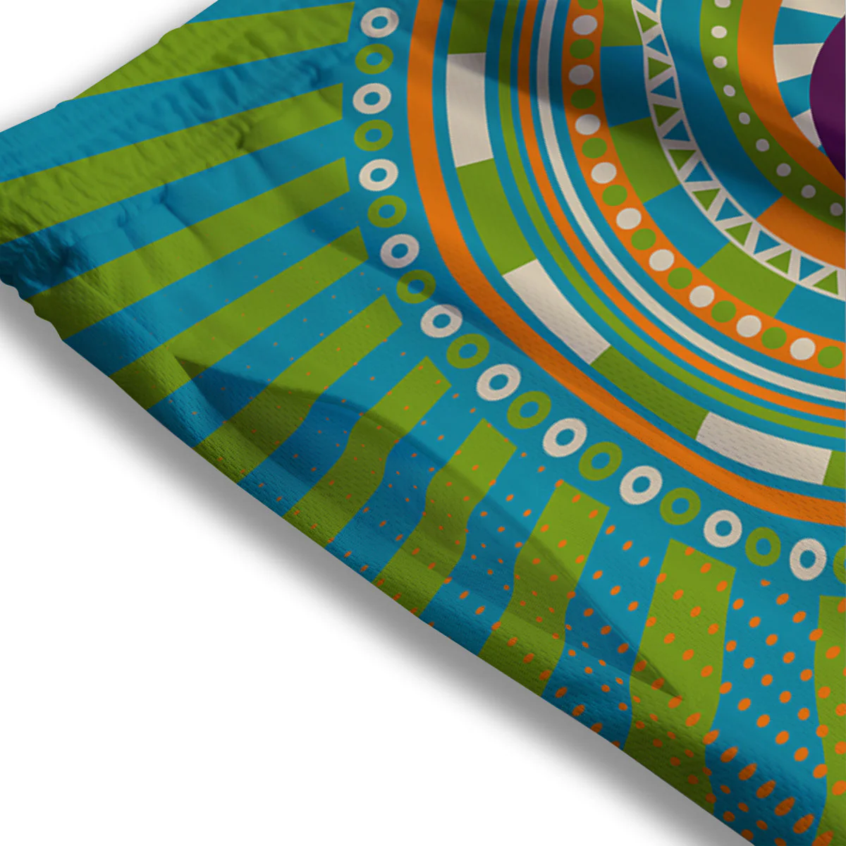 Abstract Psychedelic Women Print Mesh Shorts - Image 3