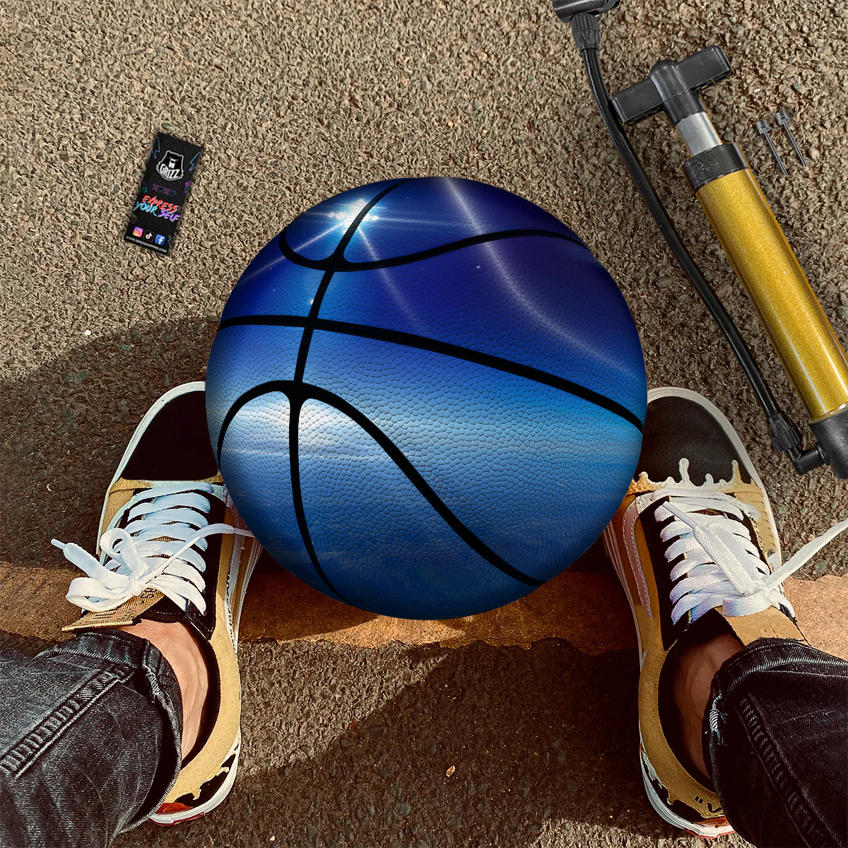 Abstract Sci Fi On Earth Print Basketball - Image 2