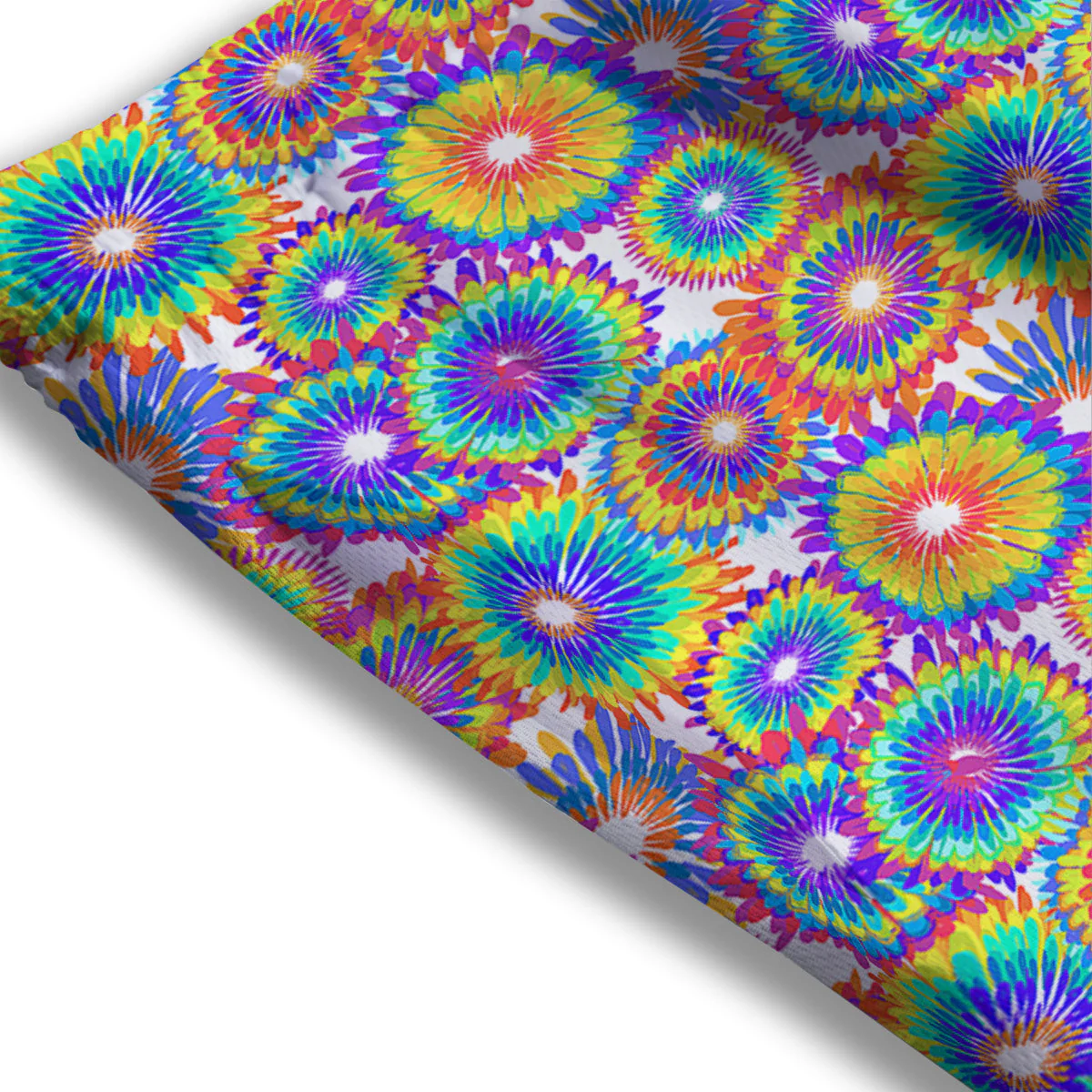 Abstract Sunflower Colorful Print Pattern Mesh Shorts - Image 3