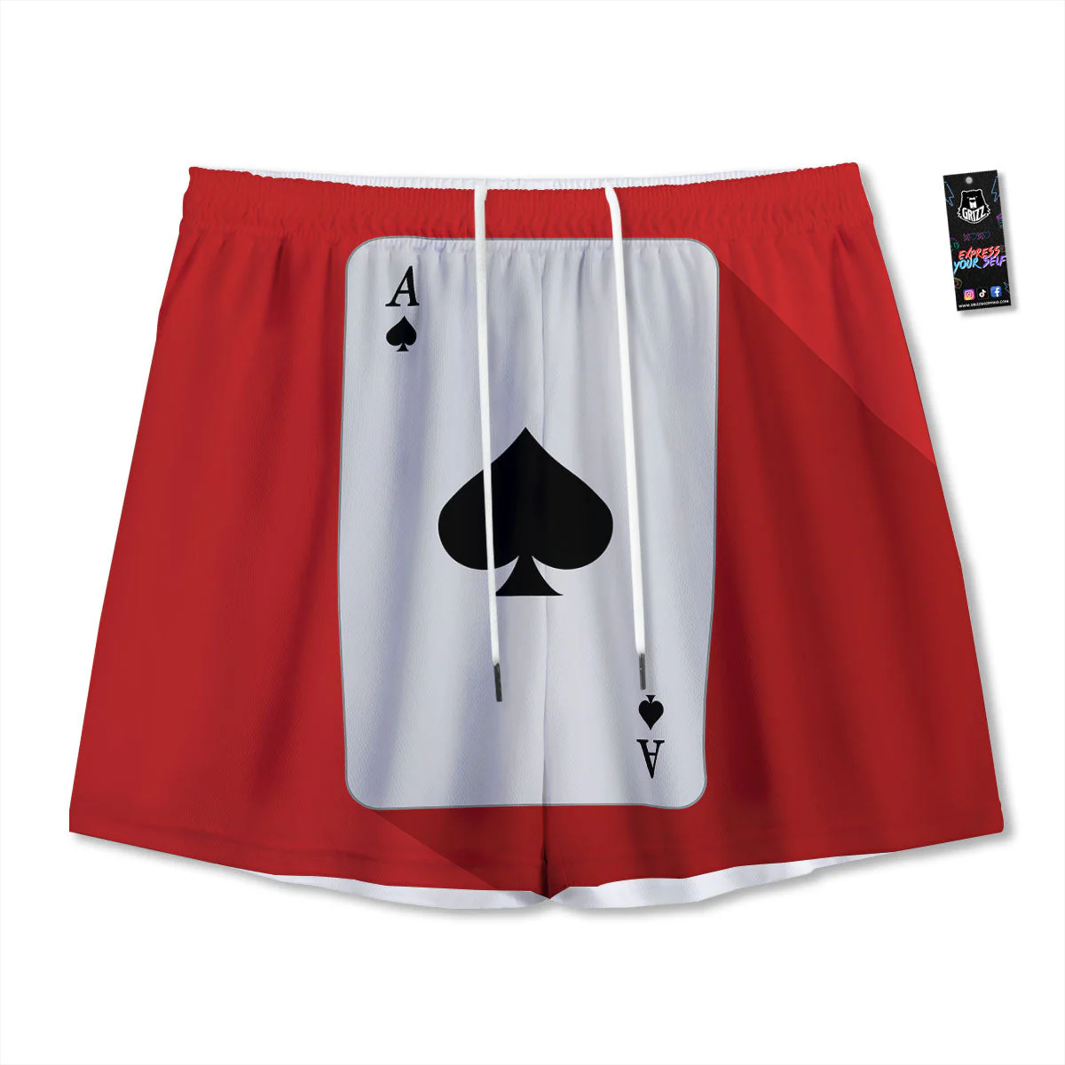 Ace Cards Print Mesh Shorts