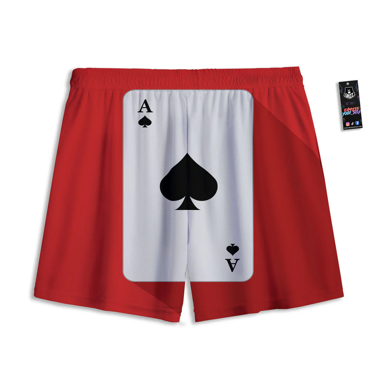 Ace Cards Print Mesh Shorts - Image 2