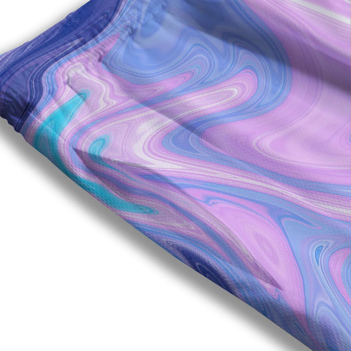 Acid Melt Blue And Pink Print Mesh Shorts - Image 3