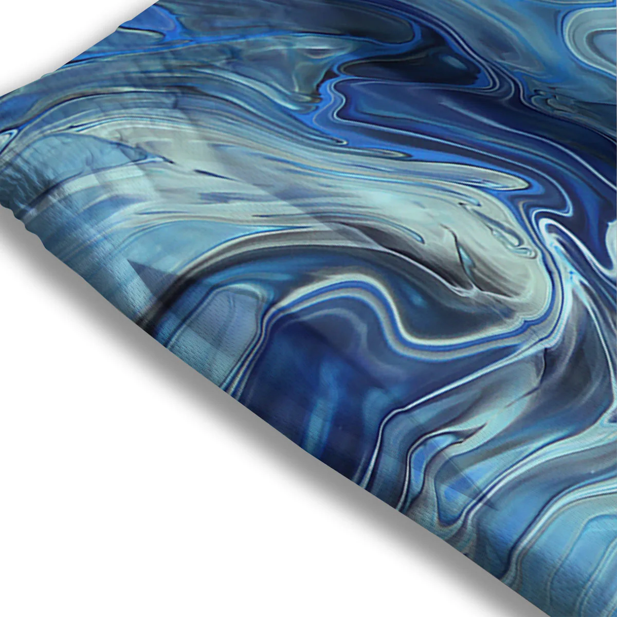 Acid Melt Blue Ocean Print Mesh Shorts - Image 3