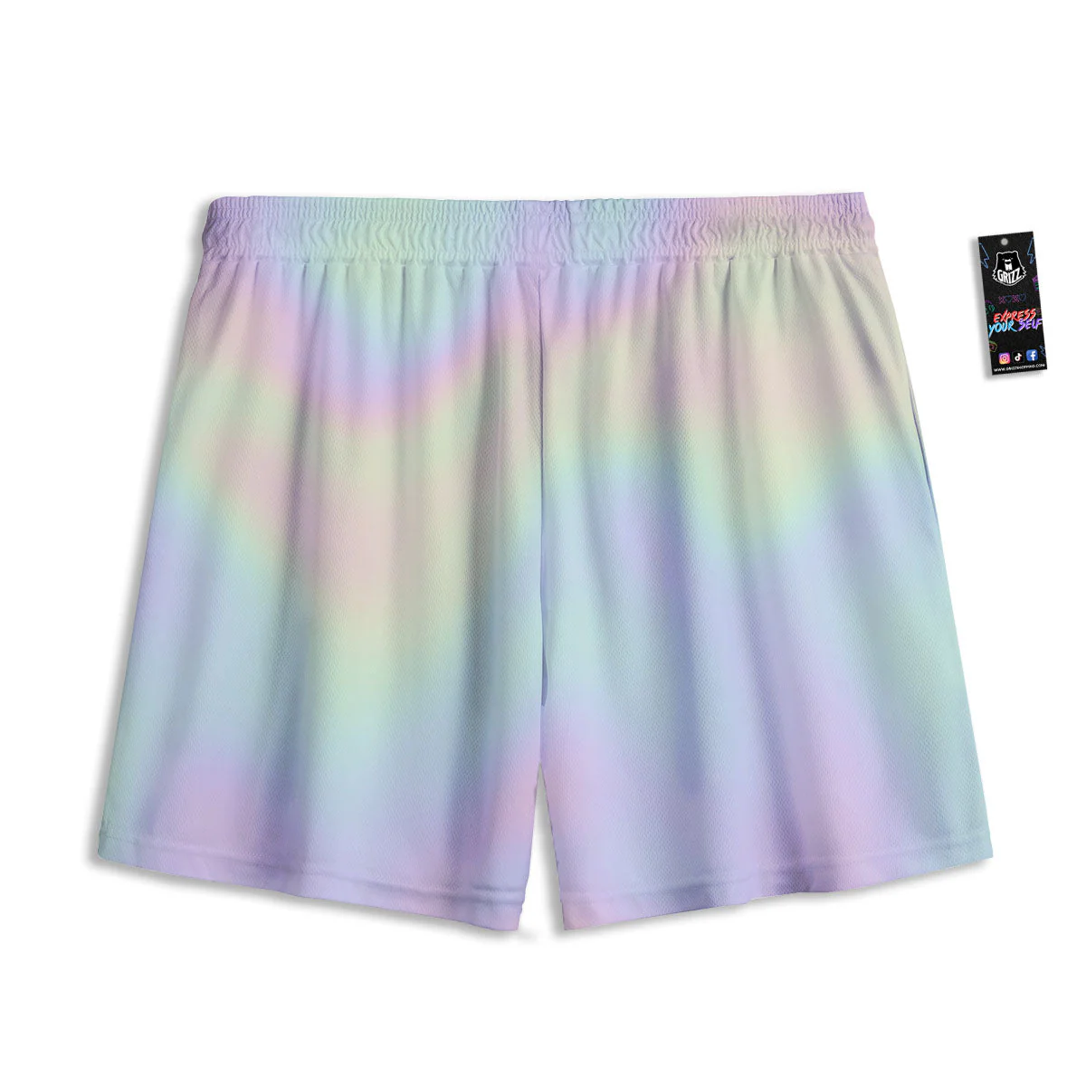 Acid Melt Pastel Print Mesh Shorts - Image 2
