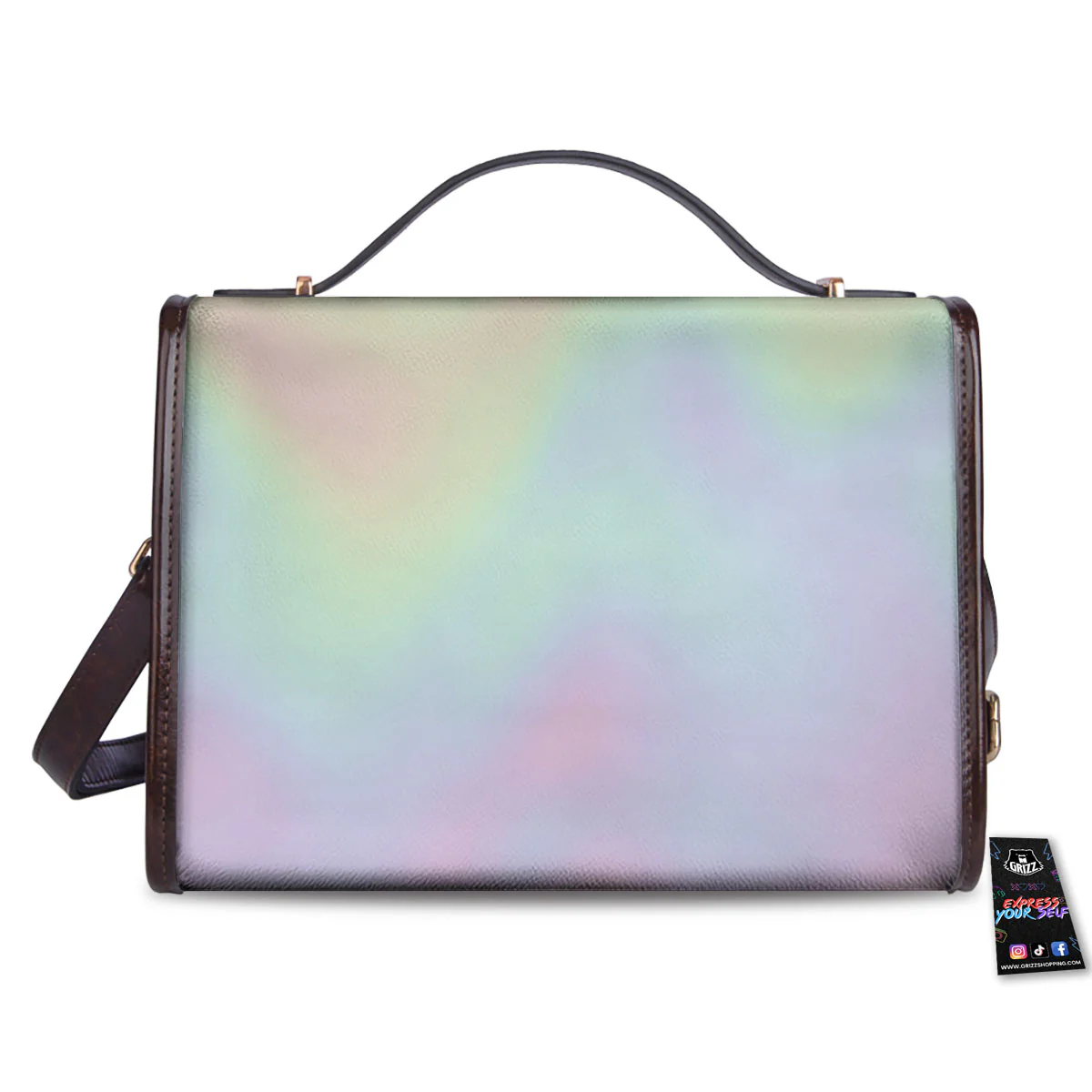 Acid Melt Pastel Print Women's Satchel Bag - Image 2