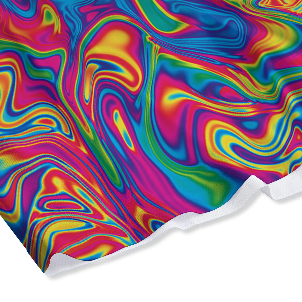 Acid Psychedelic Print Pattern Mesh Shorts - Image 4