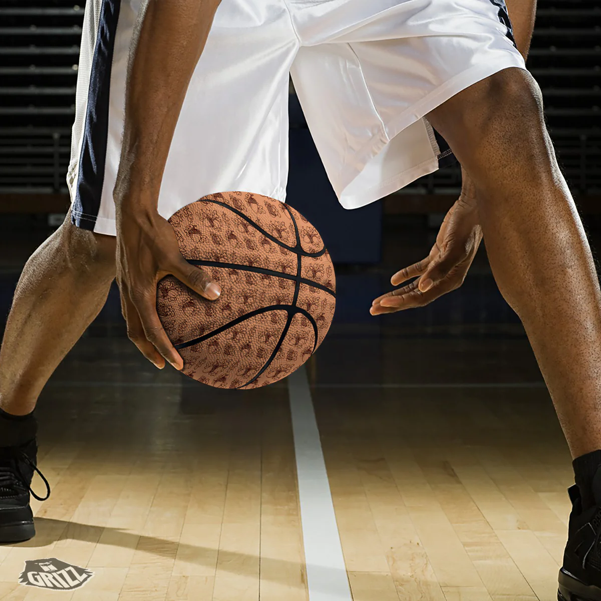 Acorn Drawing Print Pattern Basketball - Image 3