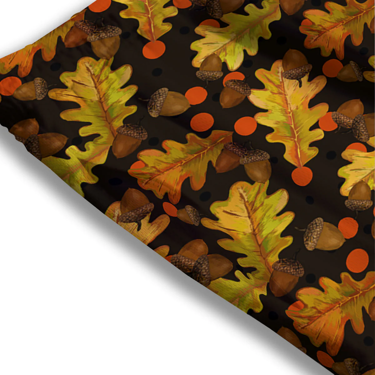 Acorn Leaf Print Pattern Mesh Shorts - Image 3
