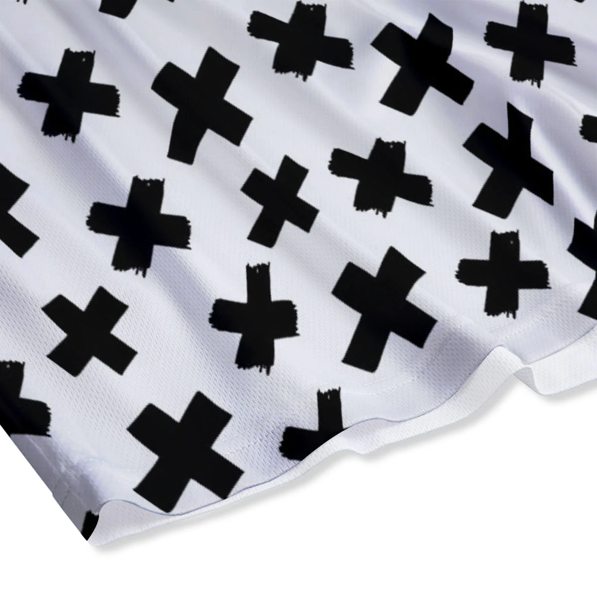 Add Sign Symbol Print Pattern Mesh Shorts - Image 4