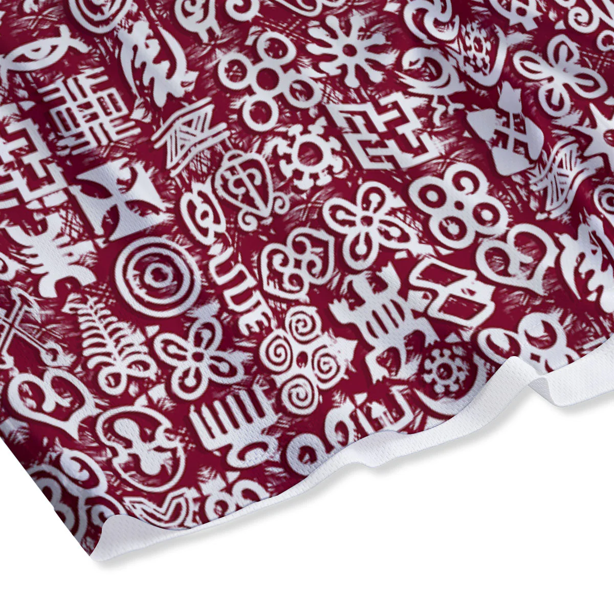 Adinkra African Tribe Red Symbols Mesh Shorts - Image 4