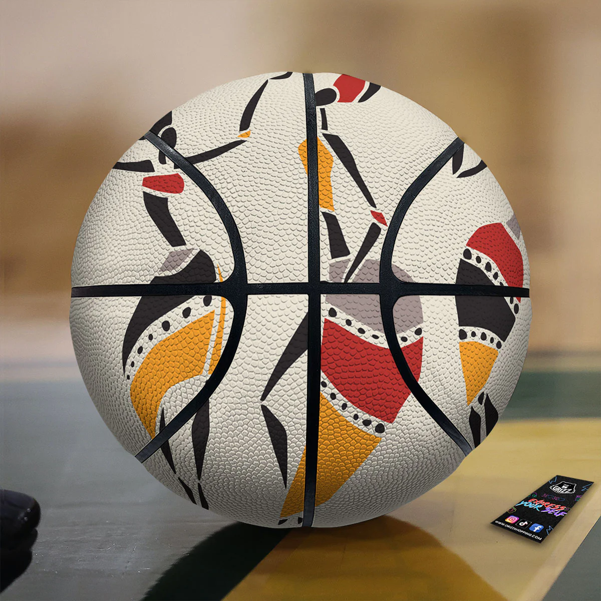 African Ethnic Girl Print Basketball