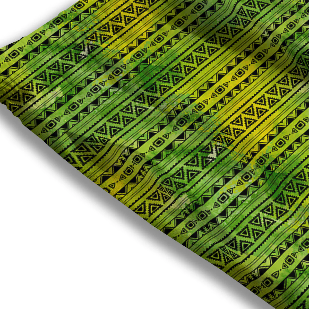 African Ethnic Green Print Mesh Shorts - Image 3