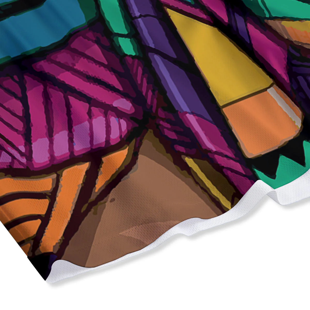 African Girl Art Print Mesh Shorts - Image 4