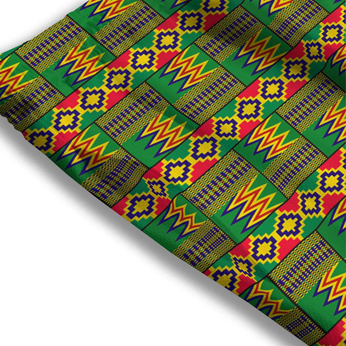 African Kente Print Pattern Mesh Shorts - Image 3
