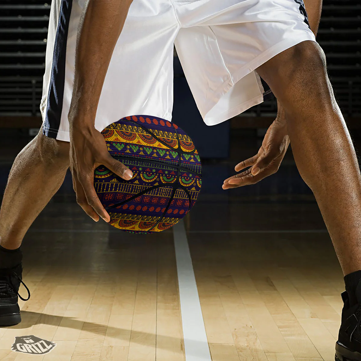 African Tribal Native Print Pattern Basketball - Image 3