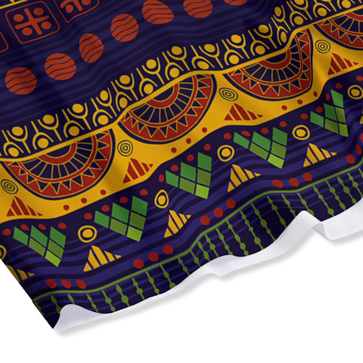 African Tribal Native Print Pattern Mesh Shorts - Image 4