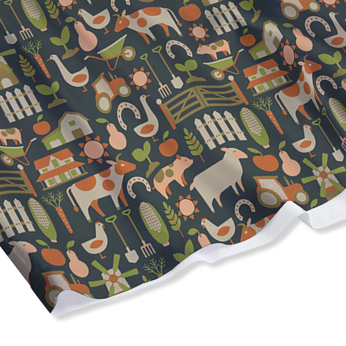Agriculture Farming Print Pattern Mesh Shorts - Image 4