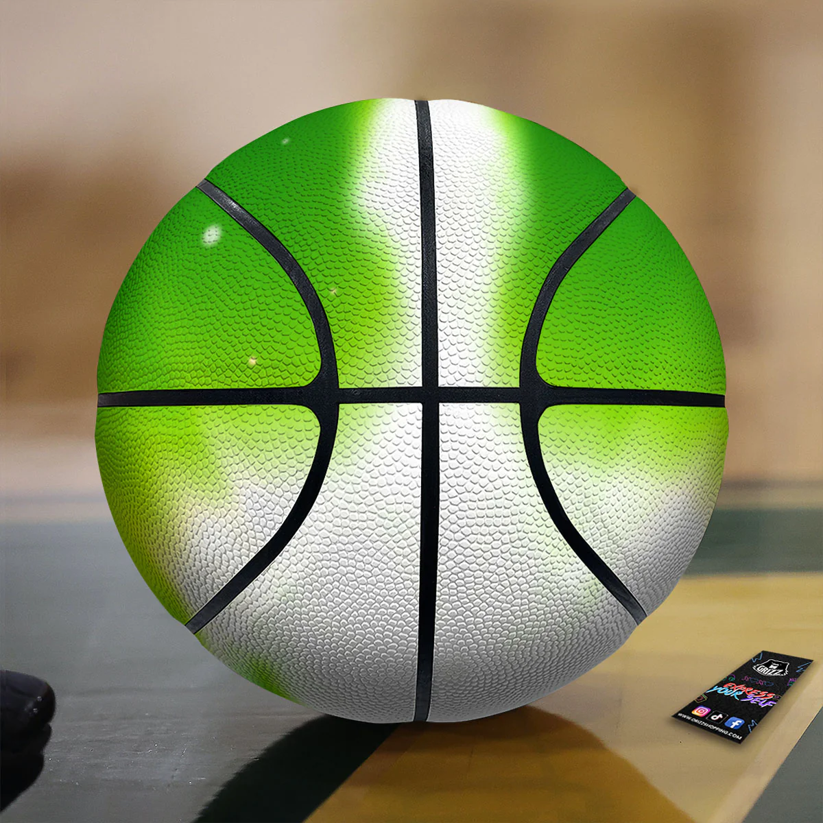 Alien Light Green Print Basketball