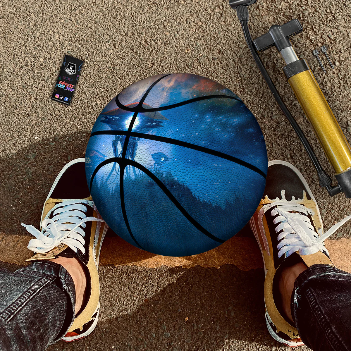 Alien Machines Print Basketball - Image 2