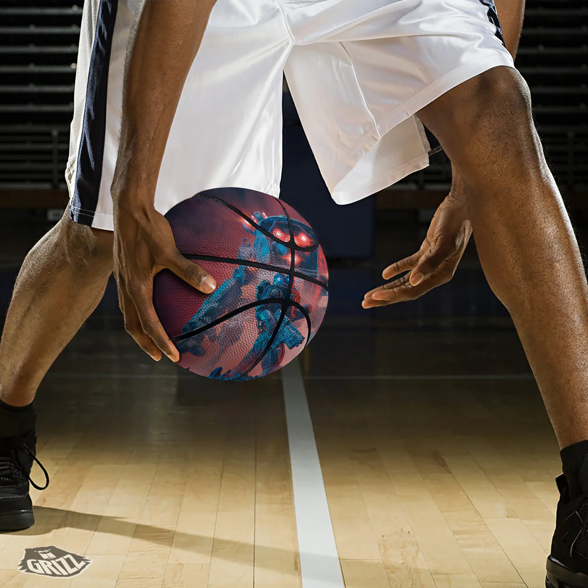 Alien Robot In the battlefield Basketball - Image 3