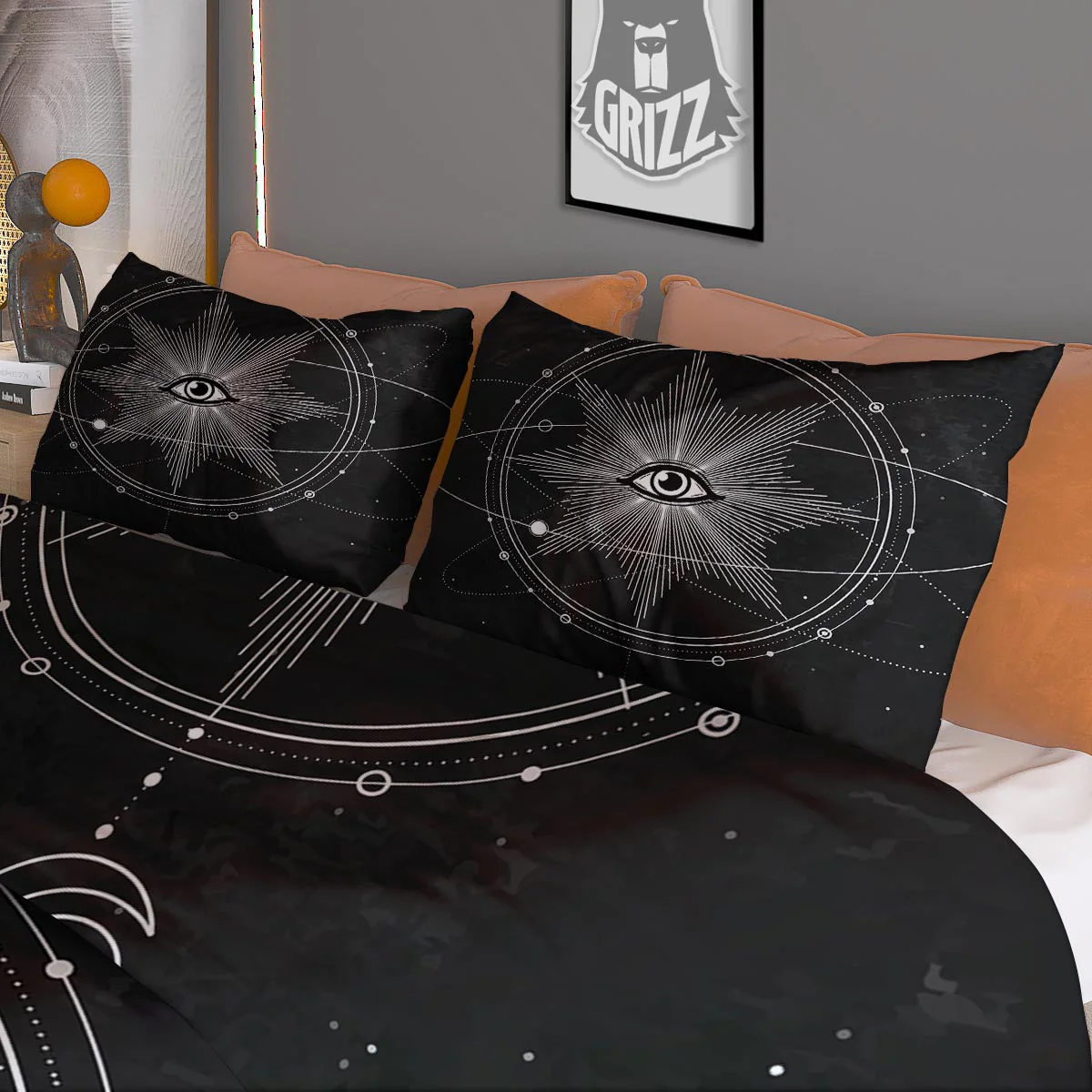 All Seeing Eye Sun Print Duvet Cover Bedding Set - Image 3