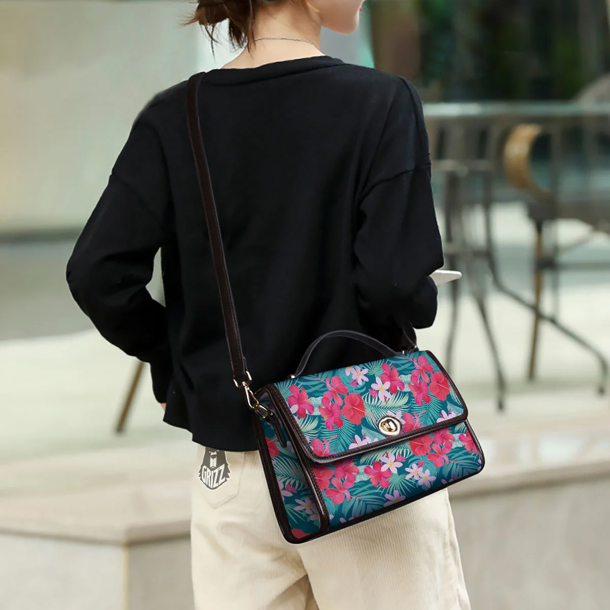 Aloha Hawaiian Flower Print Women's Satchel Bag - Image 3