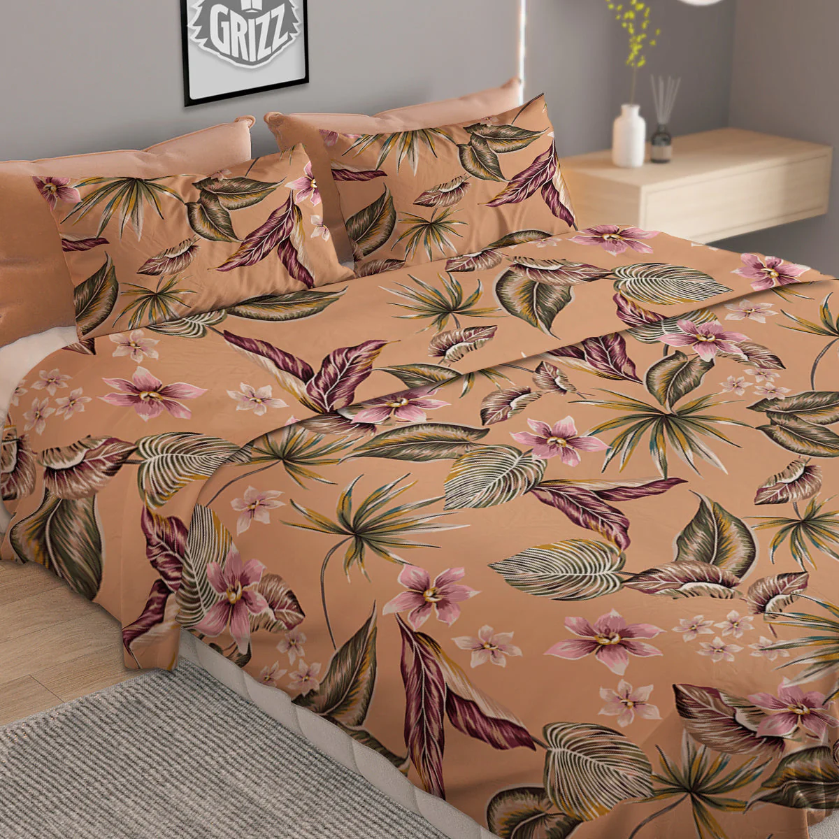 Aloha Hawaiian Vintage Print Pattern Duvet Cover Bedding Set - Image 2