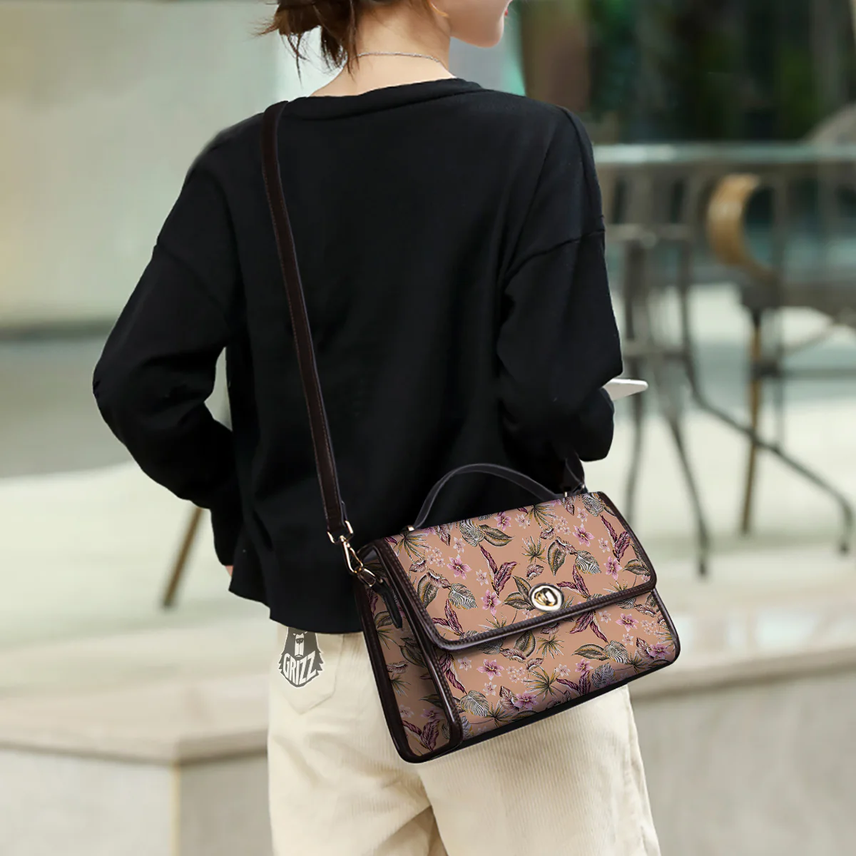 Aloha Hawaiian Vintage Print Pattern Women's Satchel Bag - Image 3