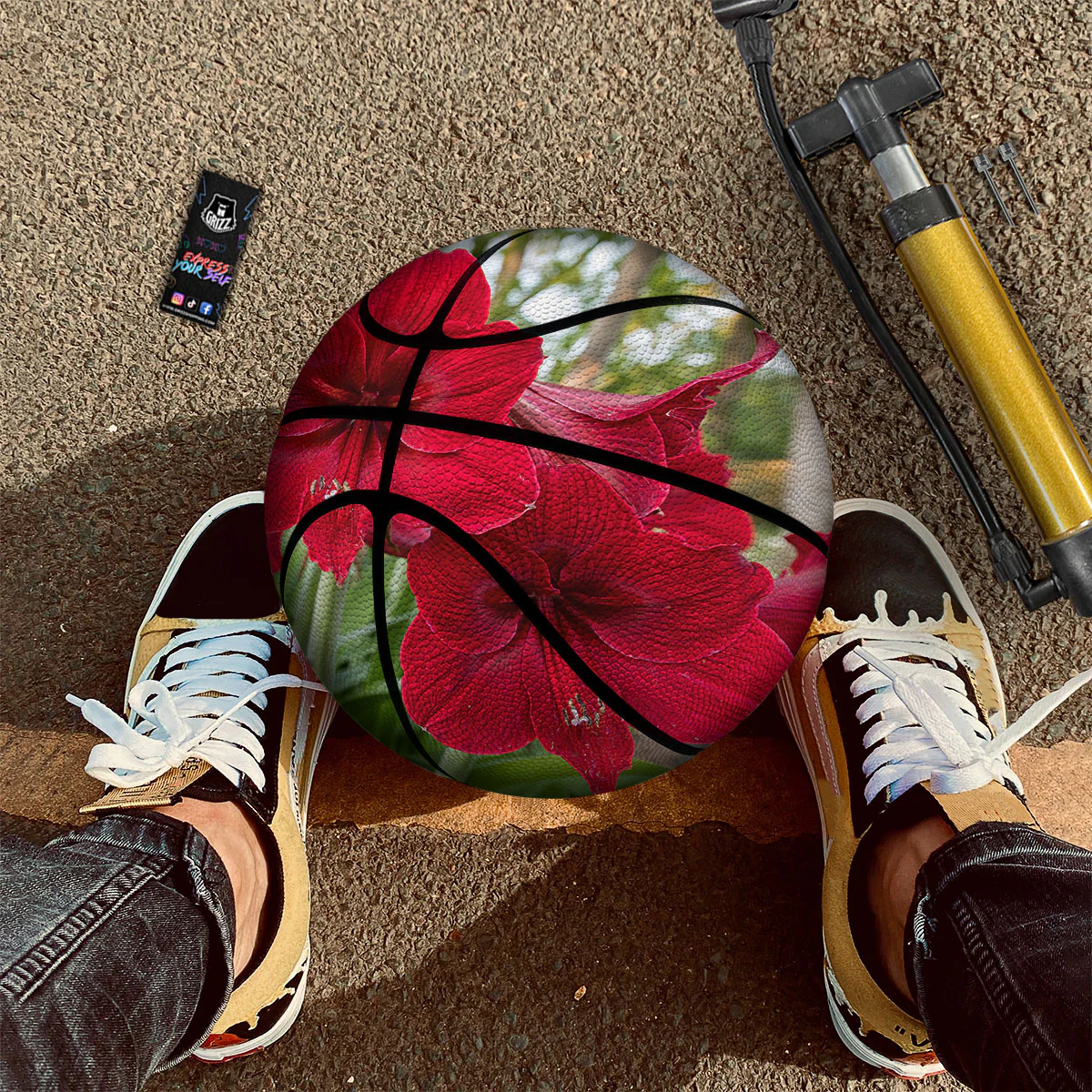 Amaryllis Red Print Basketball - Image 2