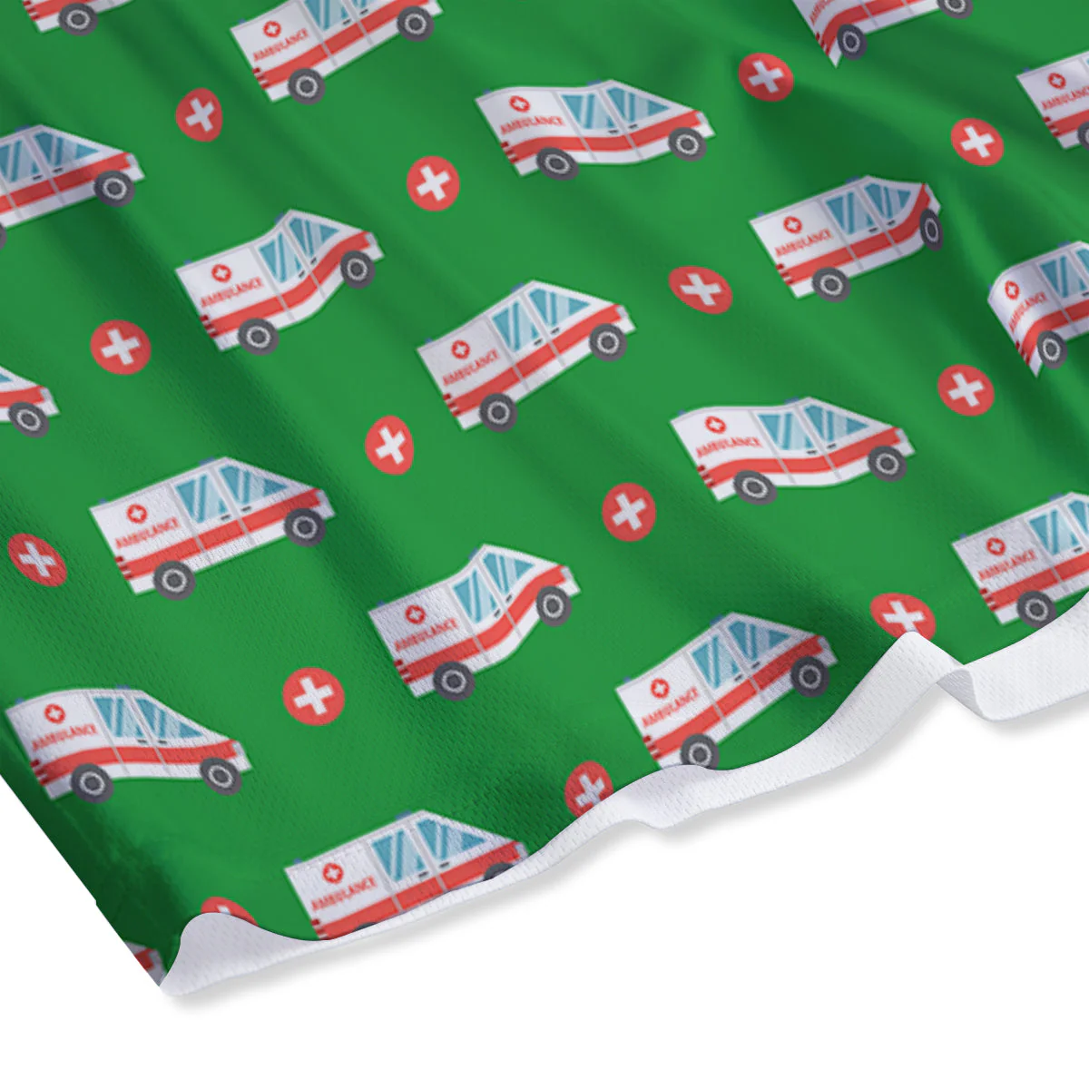 Ambulance Car Paramedic Print Pattern Mesh Shorts - Image 4
