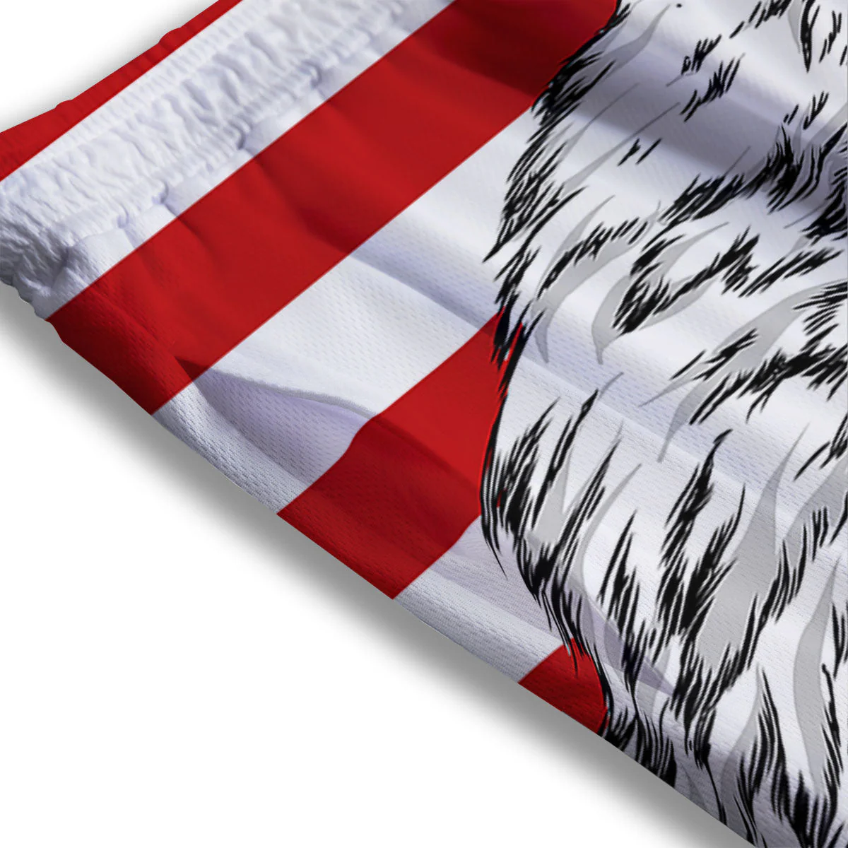 American Flag Eagle Print Mesh Shorts - Image 3