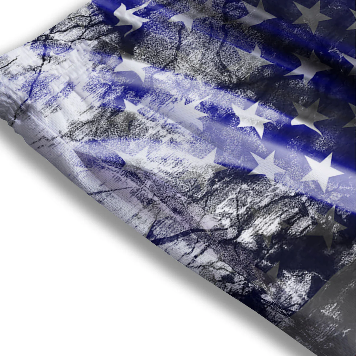 American Flag Grunge Ripped Paper Print Mesh Shorts - Image 3