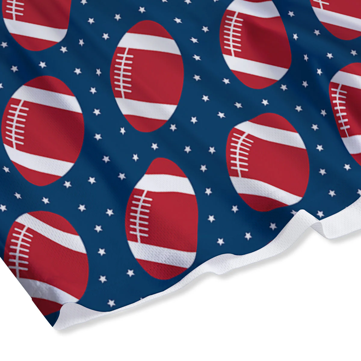 American Football Ball Print Pattern Mesh Shorts - Image 4