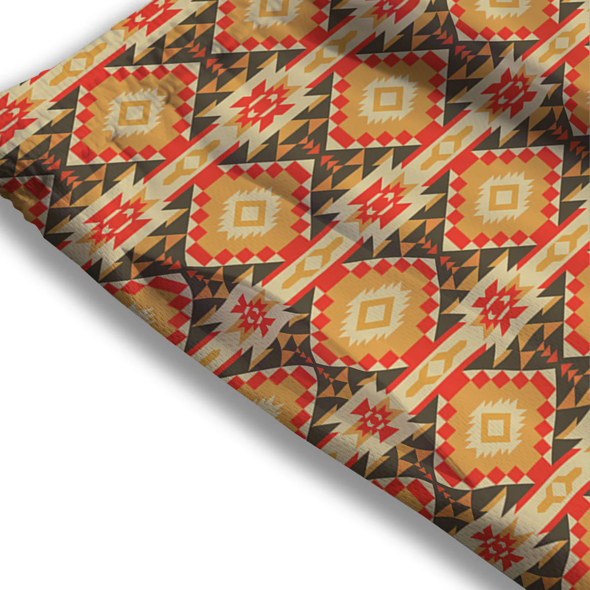 American Geometric Native Print Pattern Mesh Shorts - Image 3