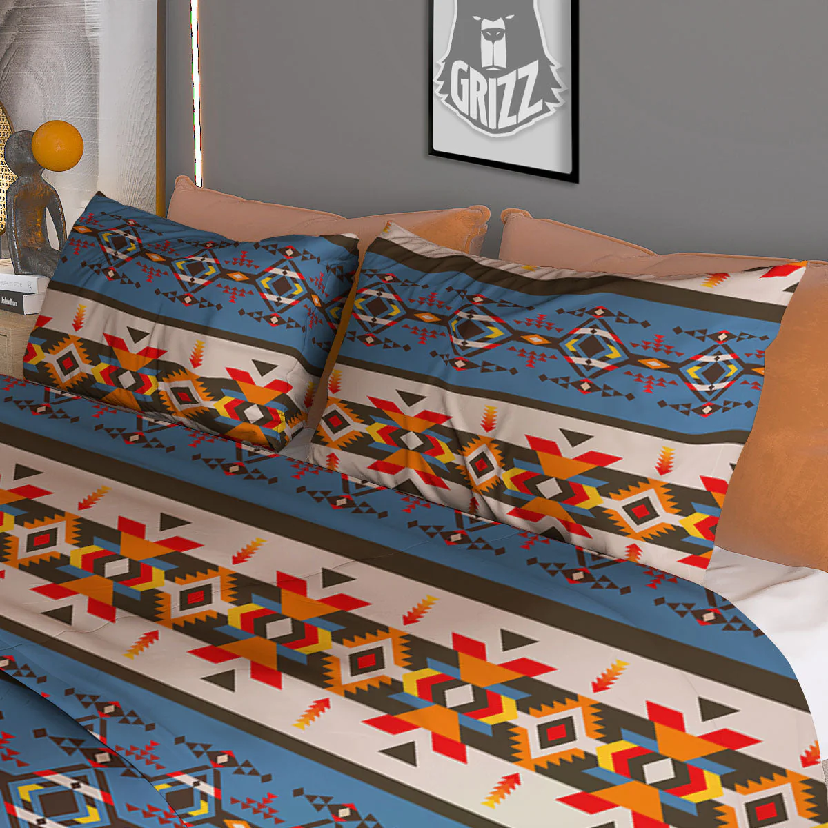 American Native Tribal Navajo Print Duvet Cover Bedding Set - Image 3