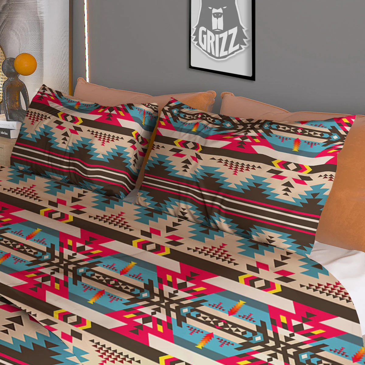 American Native Tribal Print Pattern Duvet Cover Bedding Set - Image 3