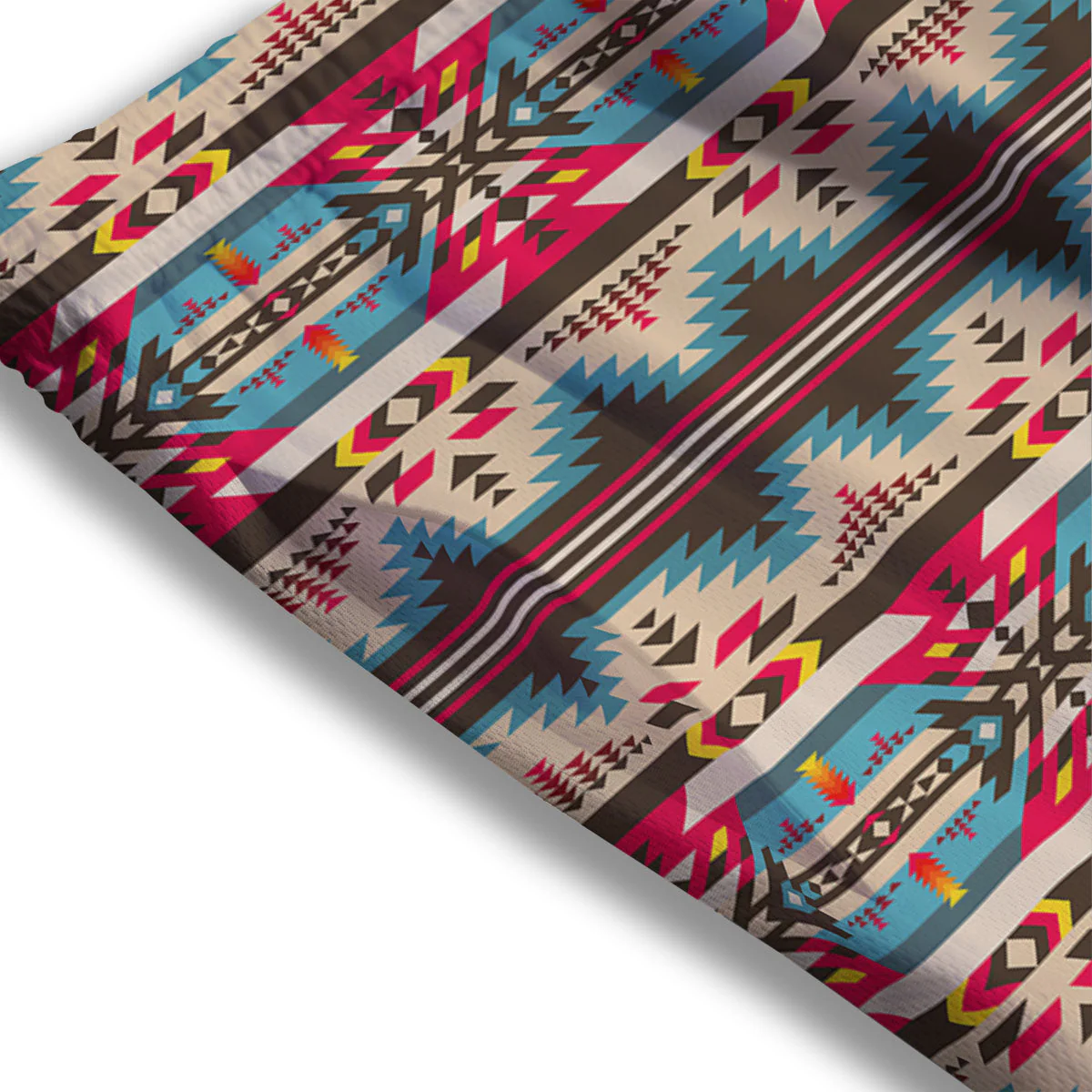 American Native Tribal Print Pattern Mesh Shorts - Image 3